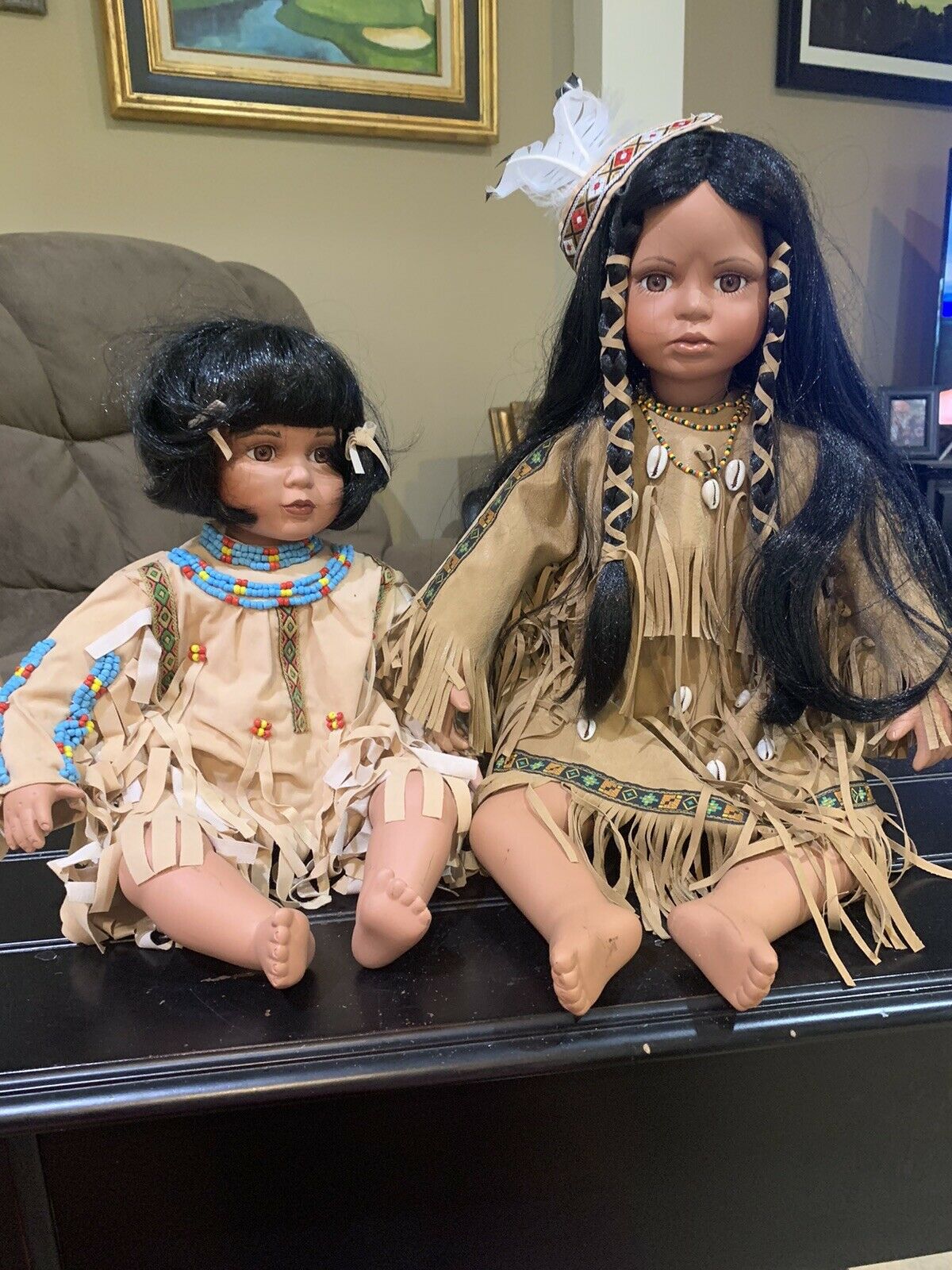 Two Timeless Native American Dolls Numbered Limited Edition D3