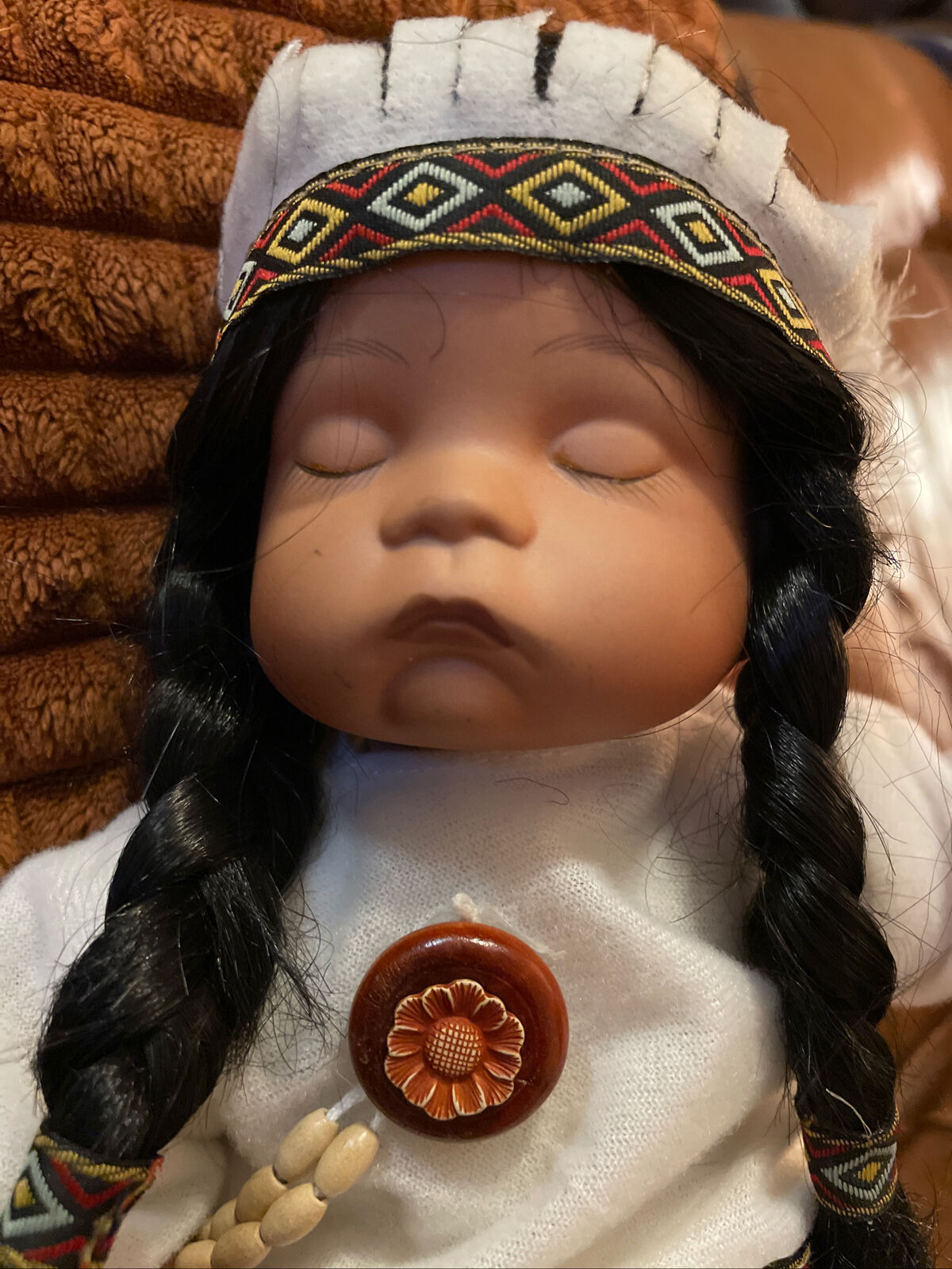 Native American Girl Baby Doll Sleeping